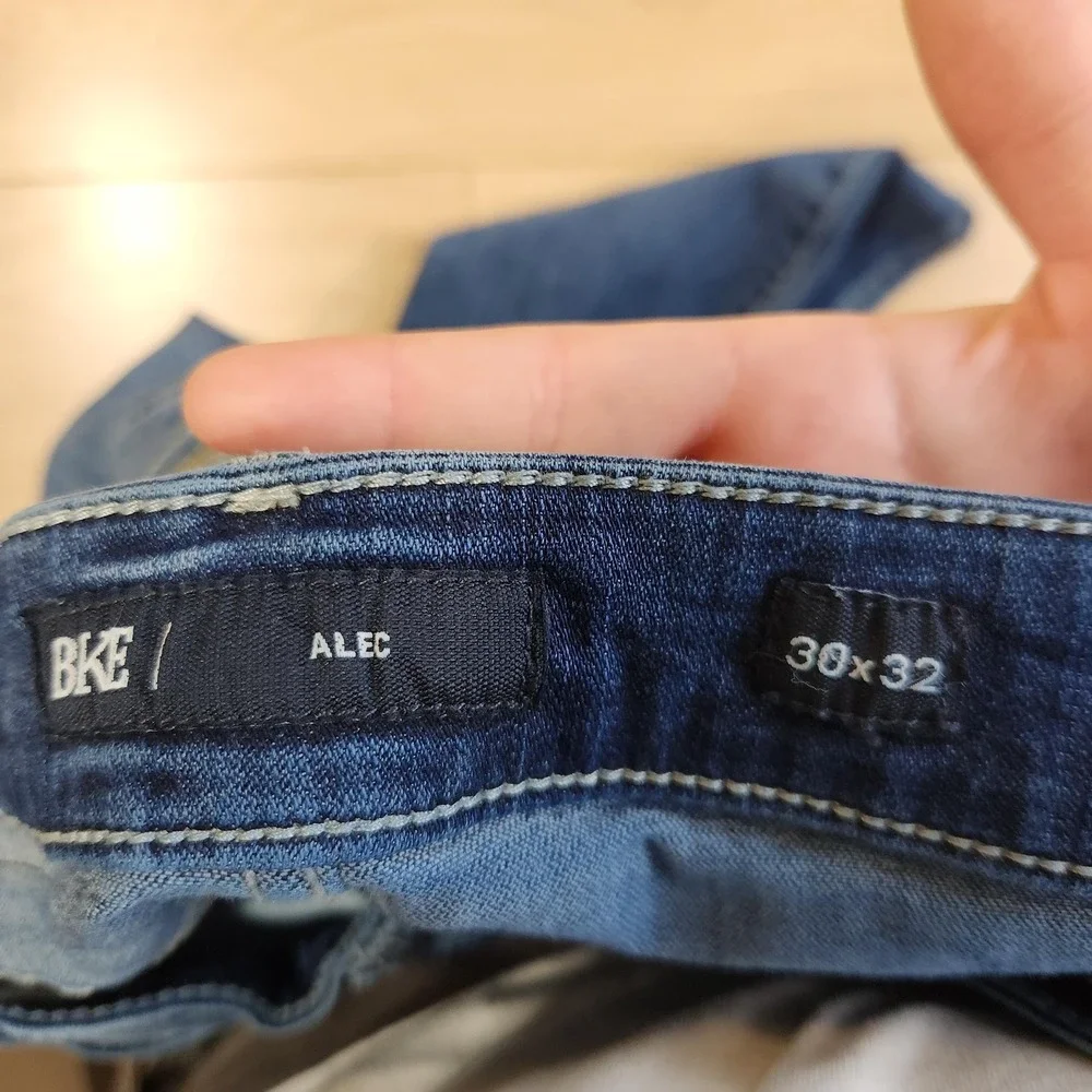 BKE Alec Straight Jeans Mens 30x32 Blue Medium Wash Slim Denim‎ Stretch